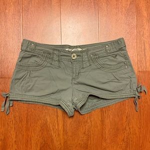 Olive Green Casual Shorts